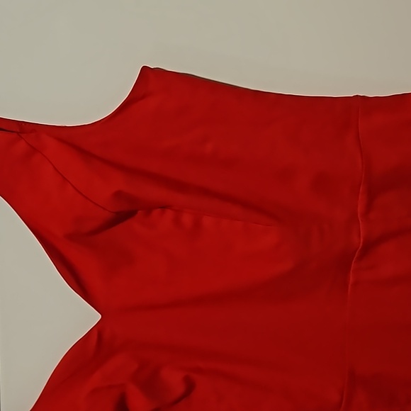 Grace Karin red sleeveless dress slit in the back stretchy Large back slit NWT - Picture 7 of 10